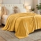 preview thumbnail 2 of 76, Superior Alaska Quilted Diamond Plush Fleece Blanket For Couch or Bed Full/Queen - Gold