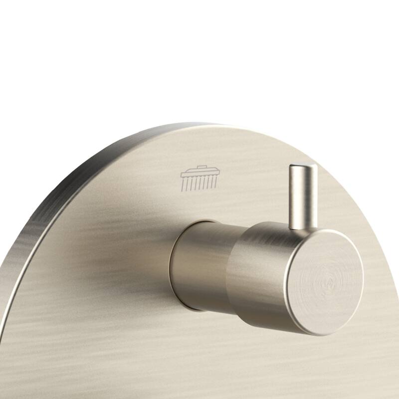 Tru-Temp Pressure Balanced Mixing Valve with Two Way Diverter Round Trim Brushed Nickel