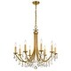 preview thumbnail 2 of 3, Bridgehampton Bronze Crystal 8-light Chandelier - 28'' W x 29'' H