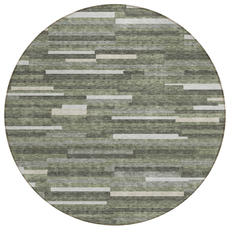Machine Washable Indoor/ Outdoor Chantille Modern Stripes Rug