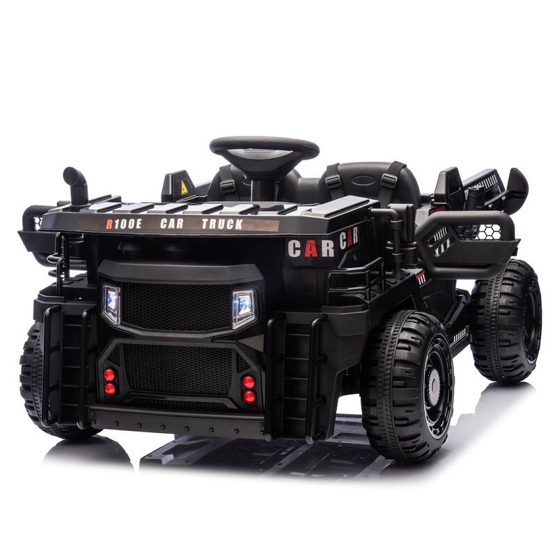 Dual-Seater Ride On Car for Kids, 24V Motor, Parental Remote Control, Bluetooth, Music, Electric Rear Dump and LED Lights