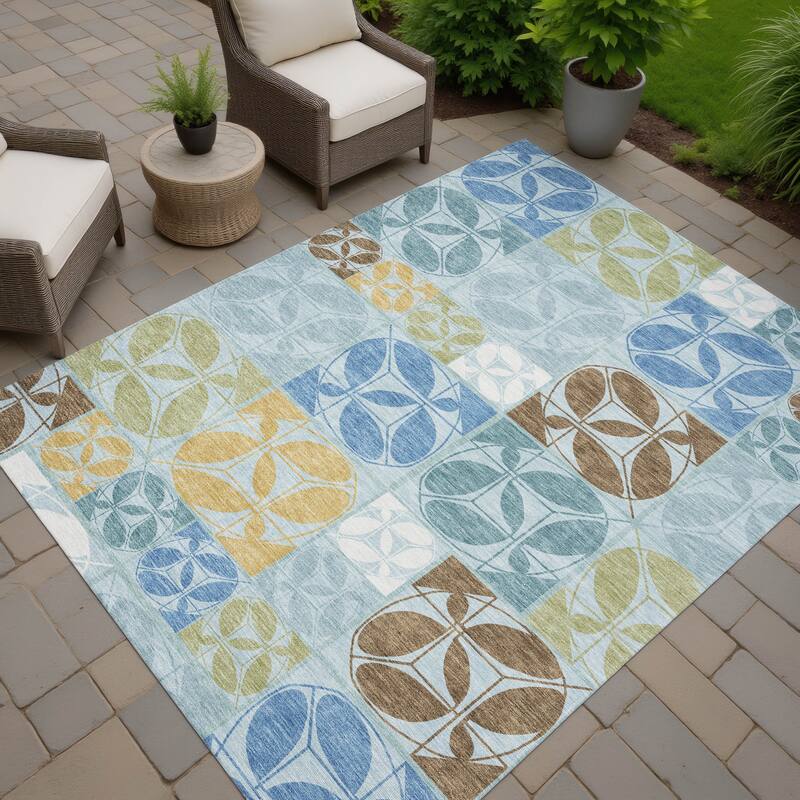 Machine Washable Indoor/ Outdoor Patch Lupton Chantille Rug
