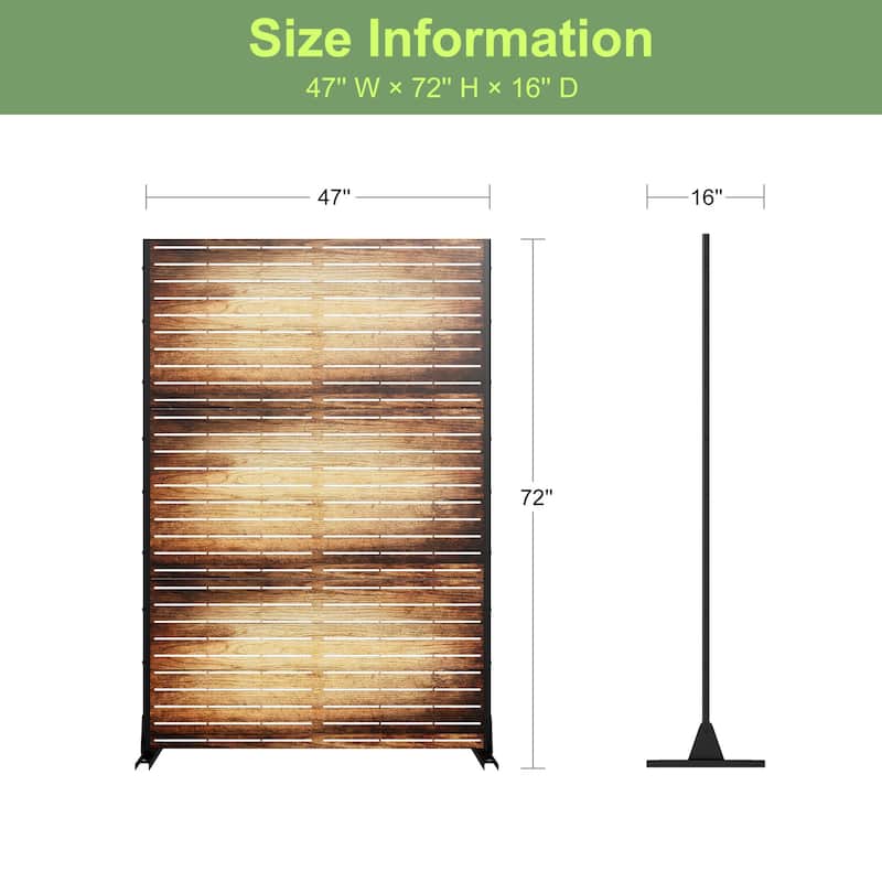 Outdoor Metal Privacy Screen Fence Panel