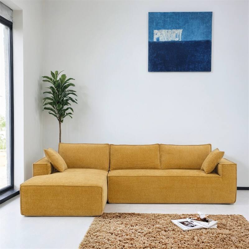 Minimalist Style Modular Sectional Sofa,L-Shaped Compressed Sofa