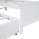 preview thumbnail 5 of 10, Twin Size Platform Bed with Storage LED Headboard, Twin Size Trundle and 3 Drawers, White
