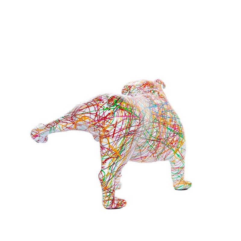 Interior Illusions Plus Expressionist Bull Dog with Leg Up - 10" long