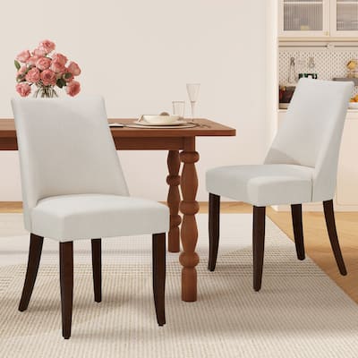 Modern Upholstered Dining Chairs with Wooden Legs for Kitchen & Restaurant