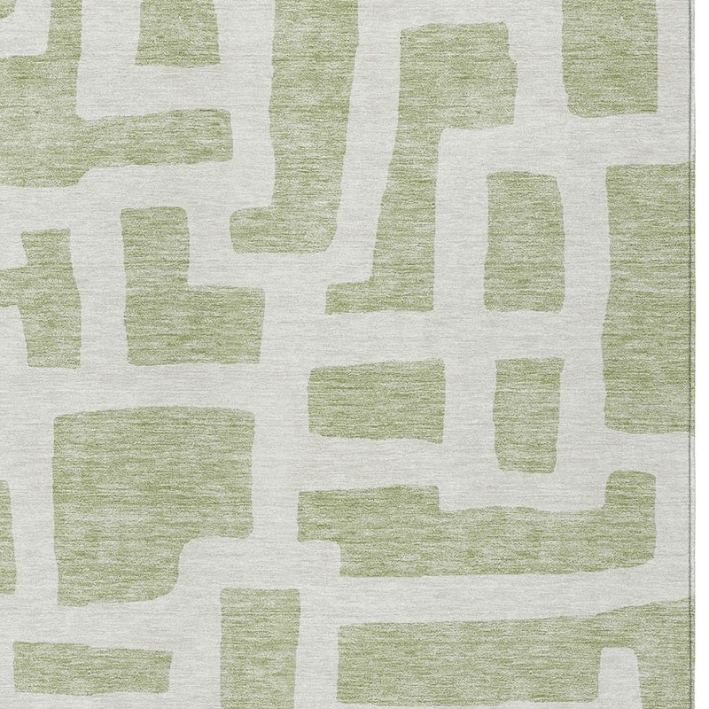 HomeRoots Abstract Transitional Rectangle Outdoor Rug