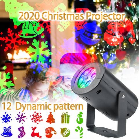 12 Patterns Projector Lights Garden Decorative Lamp Lighting Waterproof Sparkling Landscape Holiday Christmas Decoration