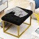 preview thumbnail 20 of 74, Upholstered Tufted Velvet Ottoman, Modern End of Bed Bench with Golden Metal Frame, Entryway Footrest Stool