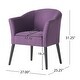 preview thumbnail 5 of 11, Low back Arm Chair with Wooden Legs,Leisure Chair Dining Chair, Integrated Leisure Armchair,Modern Splicing Linen Dining Chair