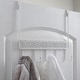 preview thumbnail 3 of 3, Elle Décor Dentelle 5 Hook Over the Door Hook in White - 15"x 4"x 10"