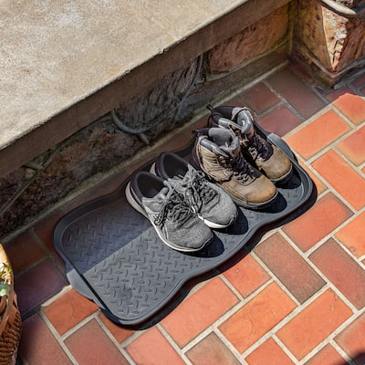 Mohawk Home Black Boot Tray Multi Purpose Utility Mat