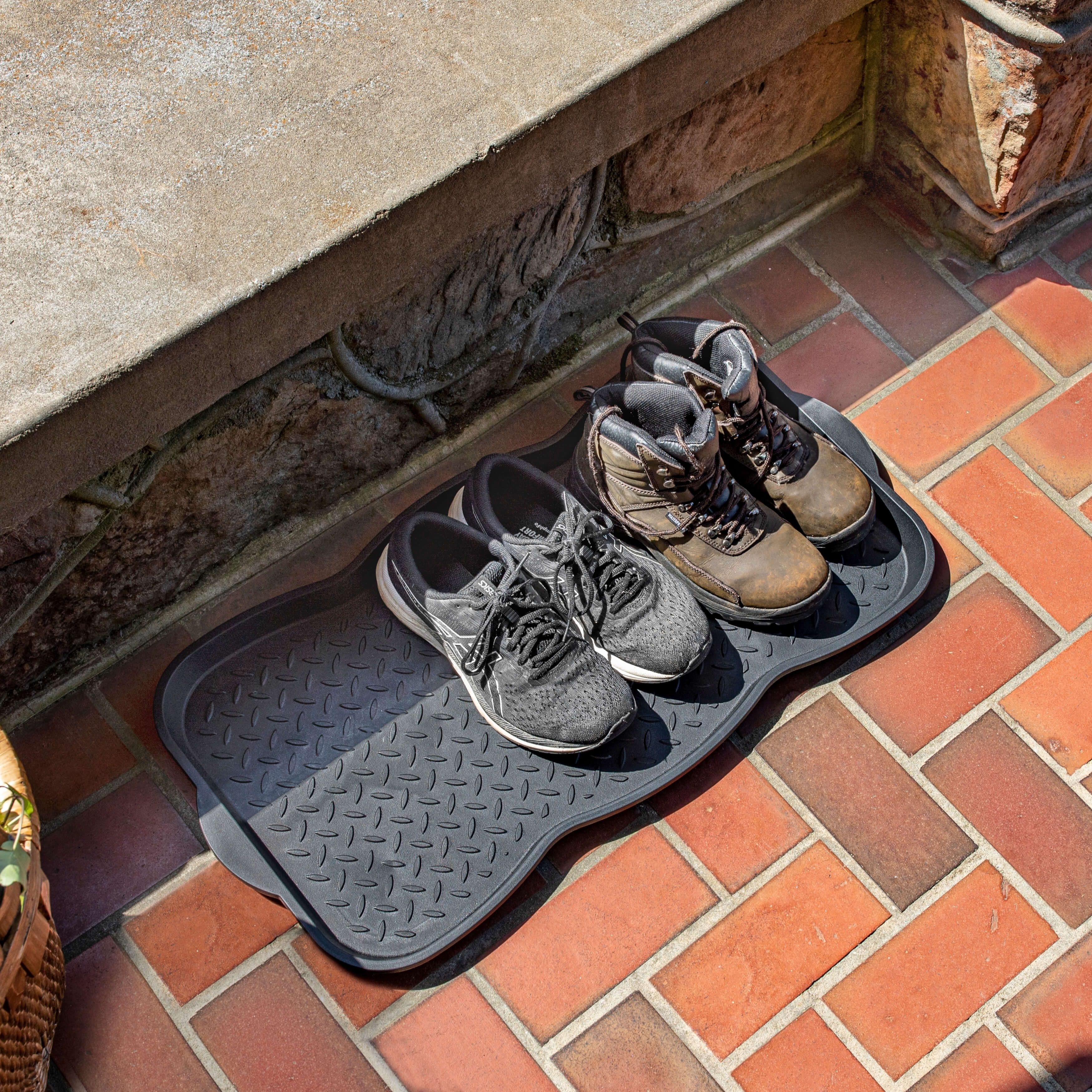 Mohawk Home Black Boot Tray Multi Purpose Utility Mat