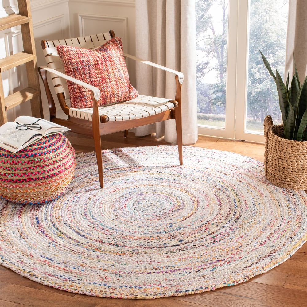 SAFAVIEH Georgine Handmade Nanny Braided Bohemian Cotton Rug