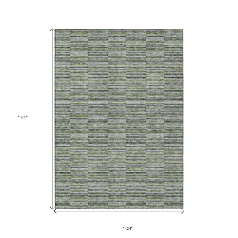 HomeRoots Striped Transitional Rectangle Outdoor Rug