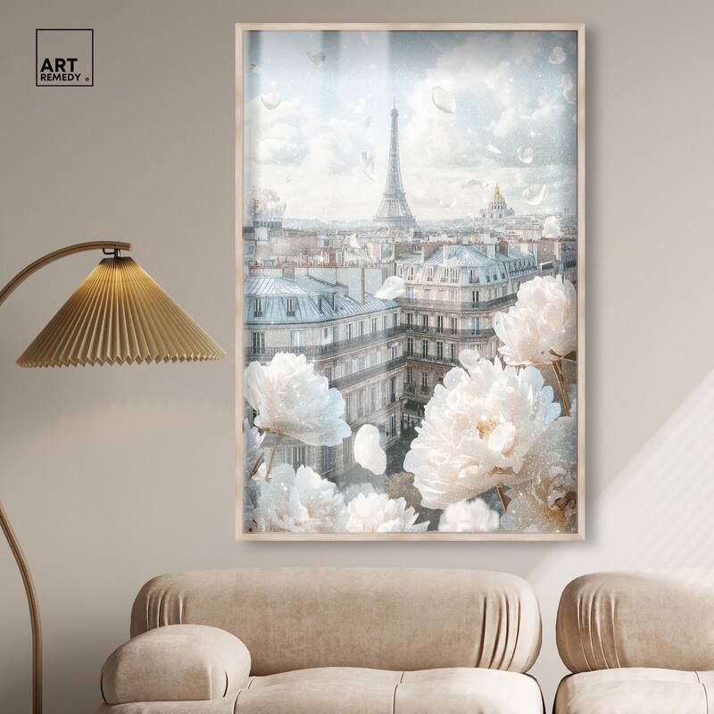 Peonies Over Paris Shadowbox by Art Remedy