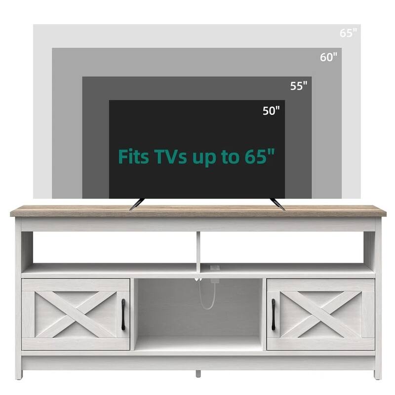 TV Stand with Power Outlet for up to 65" TVs - 59"