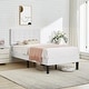 preview thumbnail 14 of 58, VECELO Tufted Upholstered Kids Bed with Adjustable Headboard,Twin Size Bed Set of 2