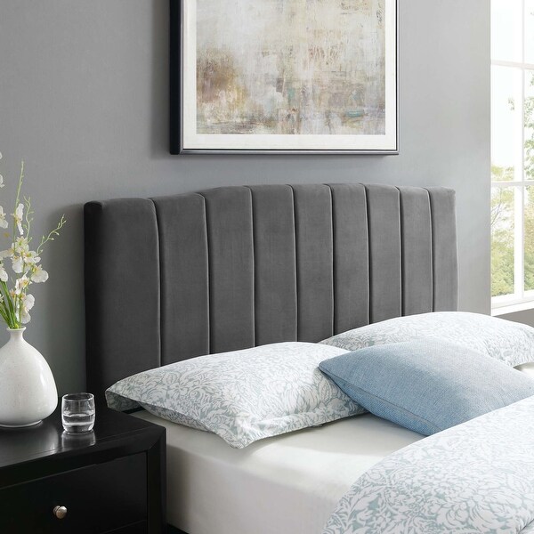 Camilla Channel Tufted Twin Performance Velvet Headboard. Opens flyout.