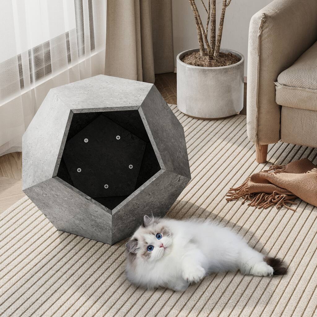 25.98"Modern Pet Furniture Cat Litter Side Table, Sofa Side Table, Planter MDF Multifunctional Furniture
