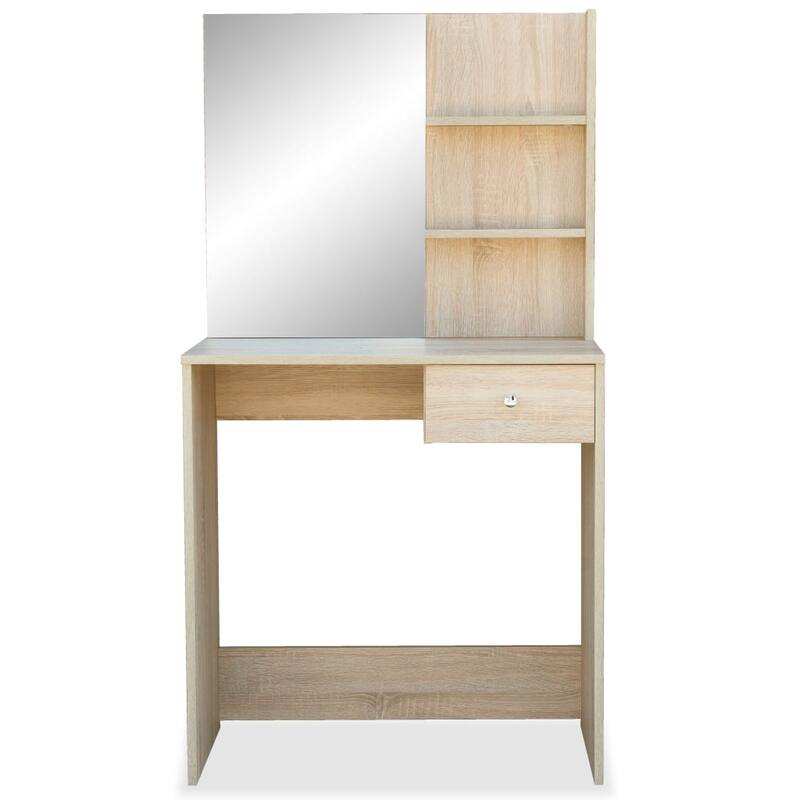 vidaXL Dressing Table Makeup Table Vanity Table with Drawers Engineered Wood