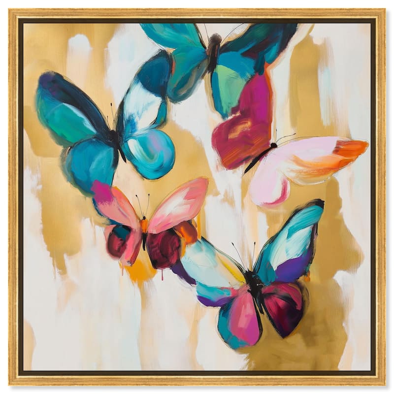 Wings in Waltz II Canvas by Art Remedy - 16" x 16" - Gold
