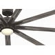 preview thumbnail 2 of 10, Fanimation Odyn 84 inch Indoor/Outdoor Smart Ceiling Fan with LED CCT Select Light Kit - Black