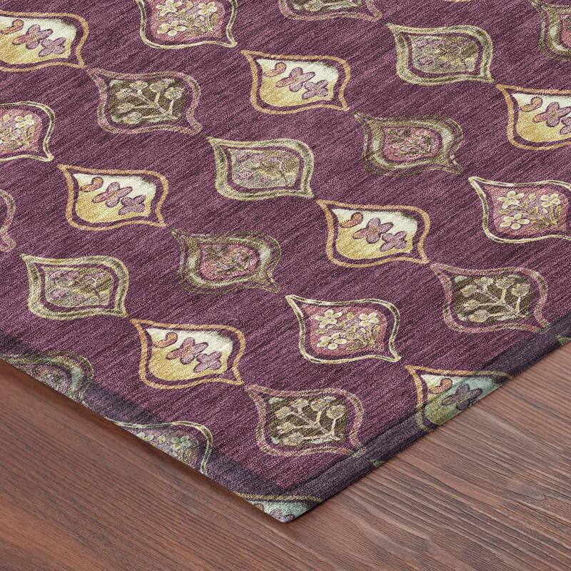 Machine Washable Indoor/ Outdoor Casual Greenwood Chantille Rug