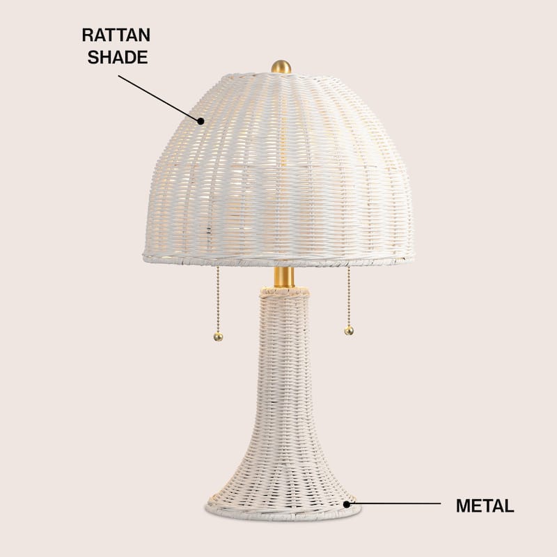 Margie 22" Rustic Iron LED Table Lamp, by JONATHAN Y