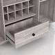 preview thumbnail 7 of 6, DH BASIC Traditional Coastal White 47-inch Glass-Door Wine Bar Cabinet by Denhour