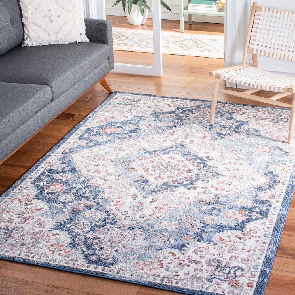 SAFAVIEH, Phoenix Alcea Boho Medallion Distressed Rug