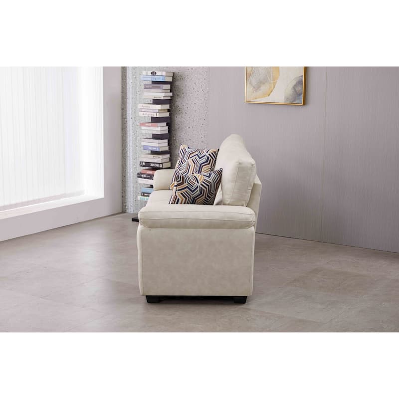 80.5'' Wide Faux Leather Sofa