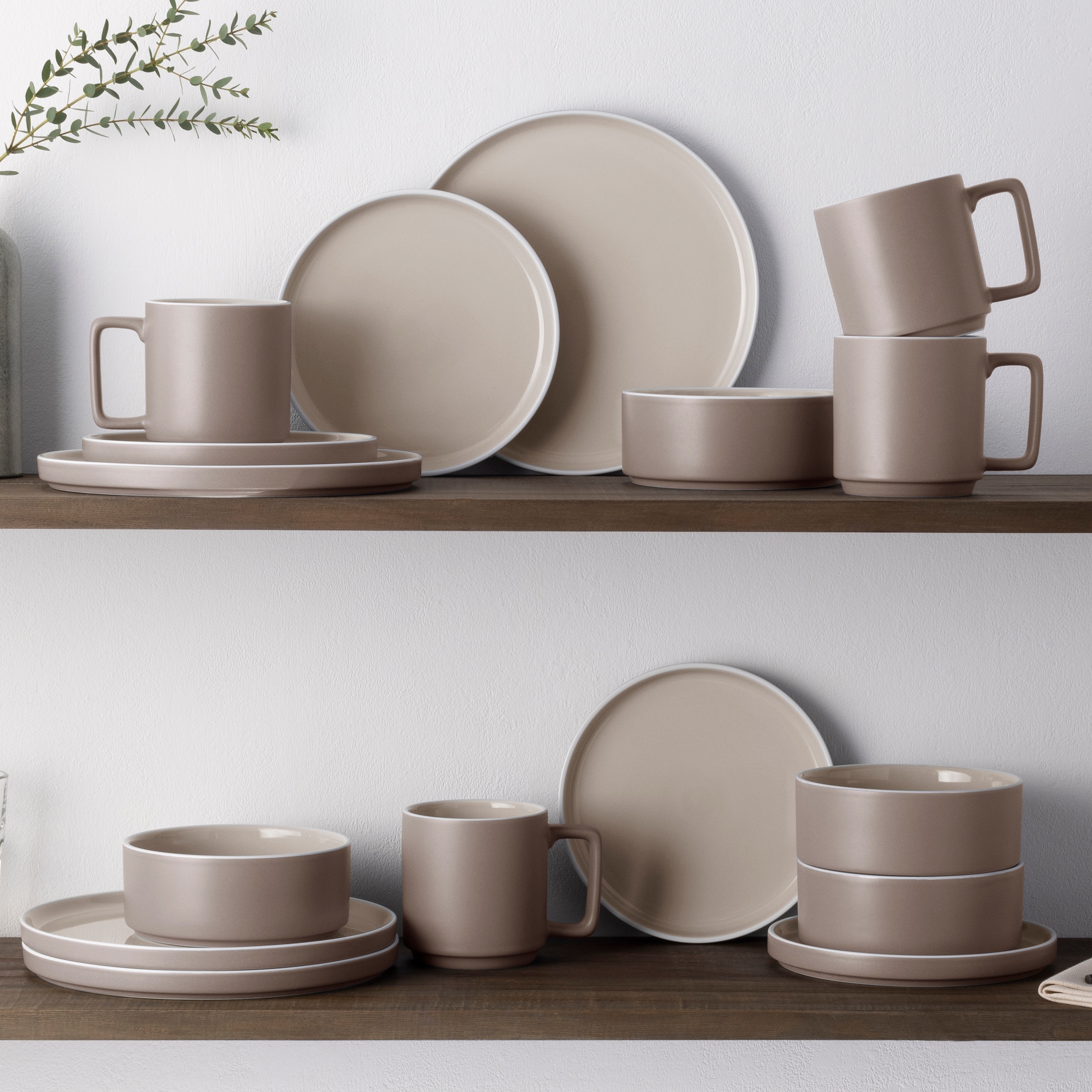 Noritake ColorTrio 16-Piece Stax Dinnerware Set, Service For 4