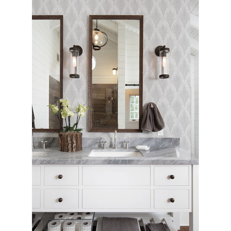 A-Street Prints Bakal Pearl Art Deco Ogee Wallpaper