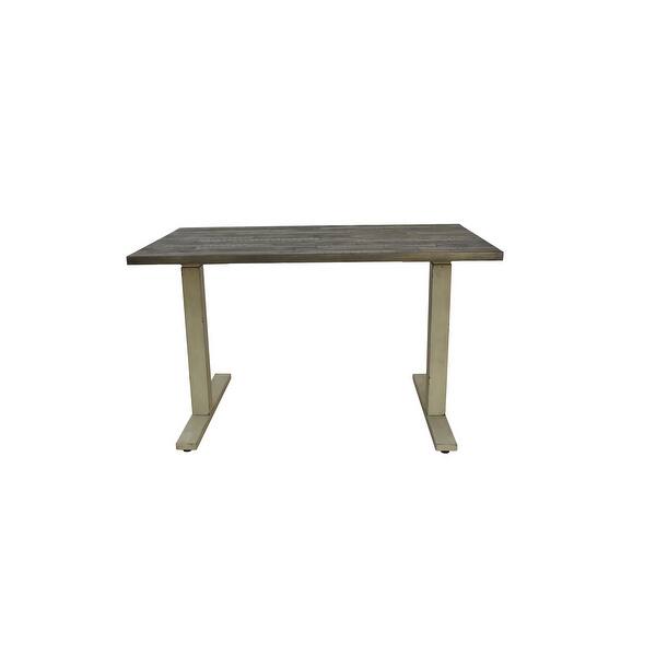 Shop Bautista Weathered Pine And Antique Ivory Adjustable Height