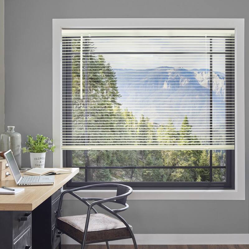 CHICOLOGY Cordless 1-Inch Vinyl Mini Blinds, Alabaster, 72 Height