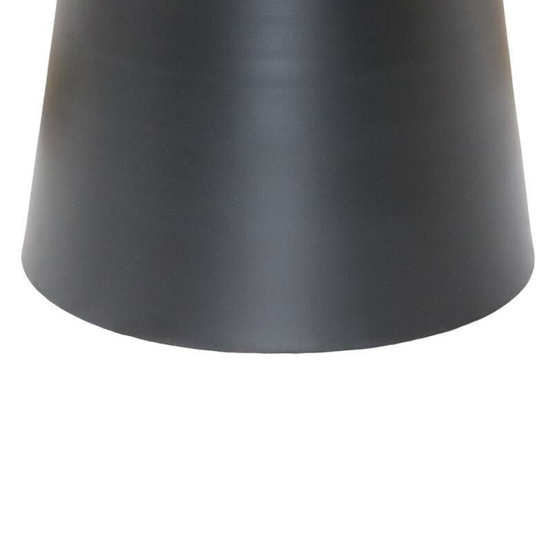 Modern Marble & Metal Accent Table - Black & White & Brushed Gold