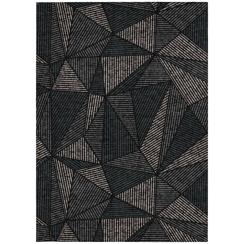 HomeRoots Geometric Transitional Rectangle Outdoor Rug