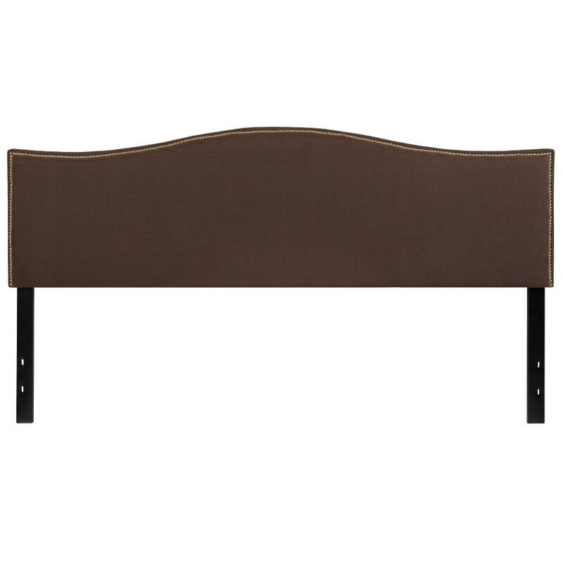 Arched Upholstered Headboard with Nailhead Trim