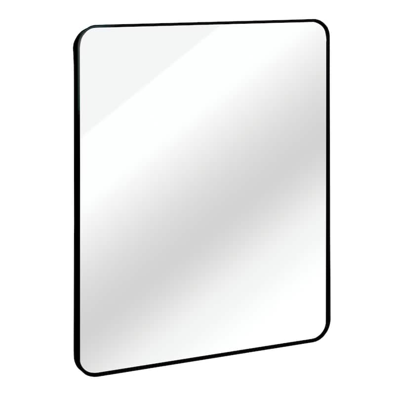 Rectangular Bathroom Wall Mirror with Aluminum Frame,Hooks and Screws