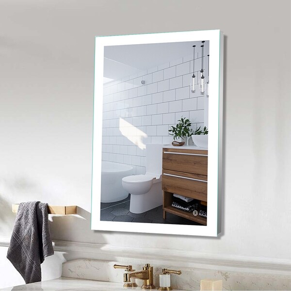 LED Wall Bathroom Vanity Mirror with UL Certified Anti-Fog