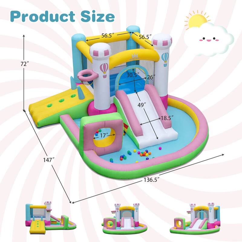 Inflatable Bounce House Bouncy House w/Large Jumping Area
