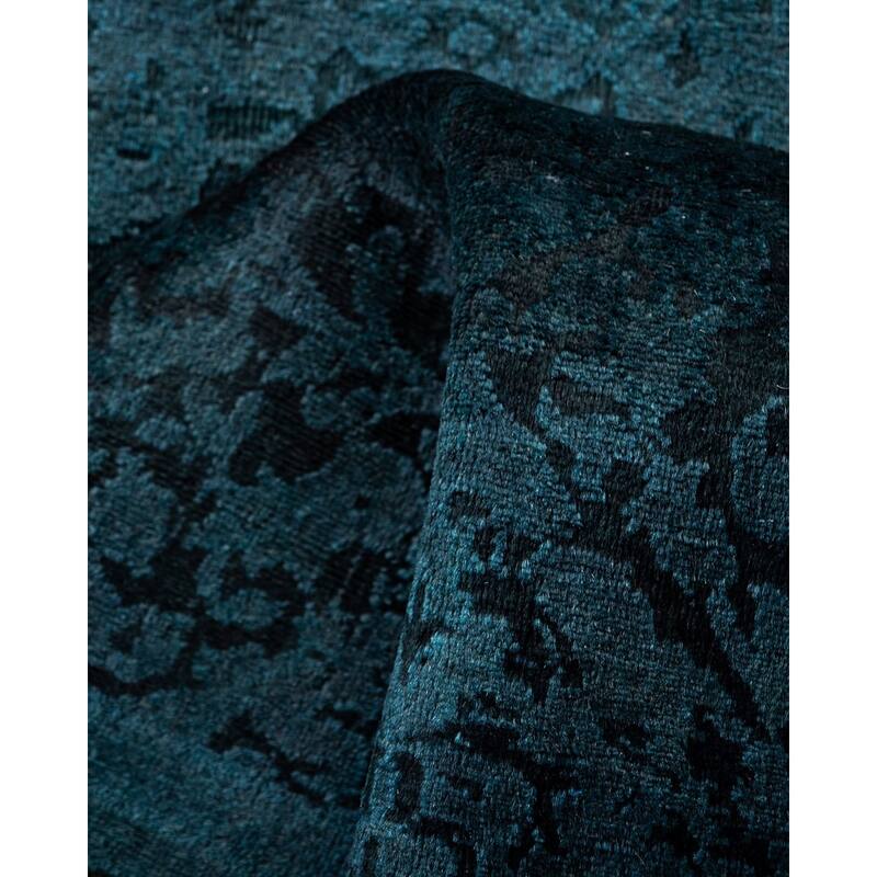 Fine Vibrance, One-of-a-Kind Hand-Knotted Area Rug - Black, 2' 6" x 19' 3" - 2' 6" x 19' 3"