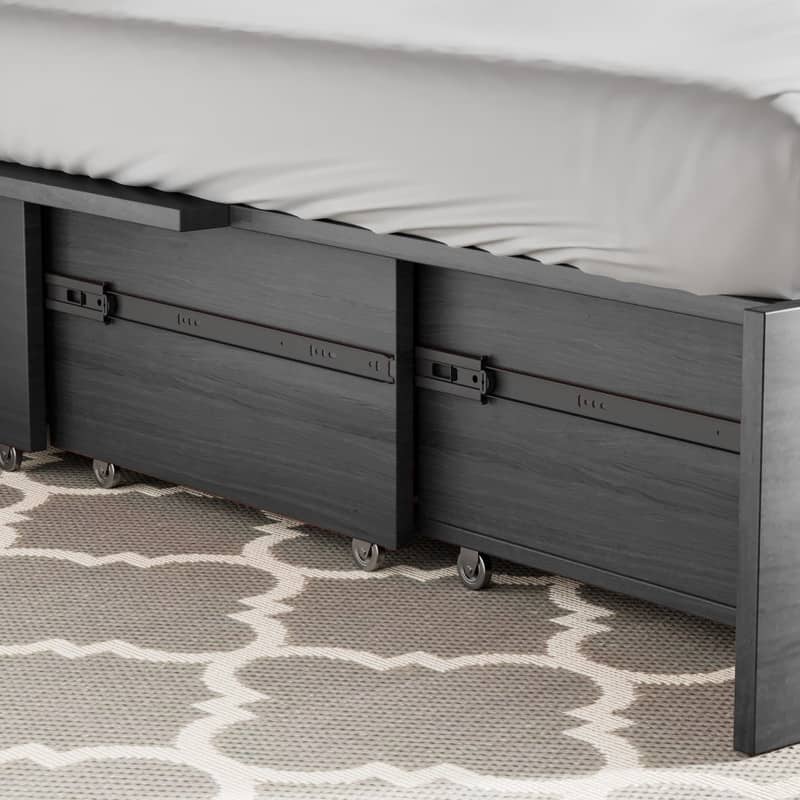 Mixoy Murphy Bed with Foldable Mattress,Modern Cube Cabinet Bed with Storage Drawer & USB Charging Station