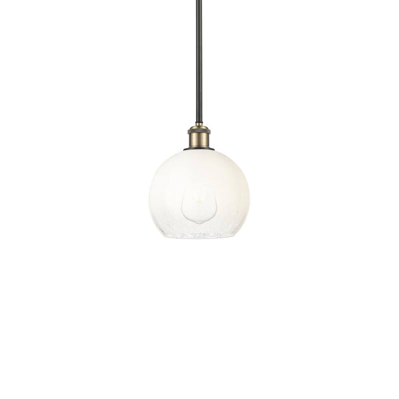 Innovations Lighting 516-1S-10-8 Brookhaven Globe Pendant Brookhaven - Black Antique Brass / Opal