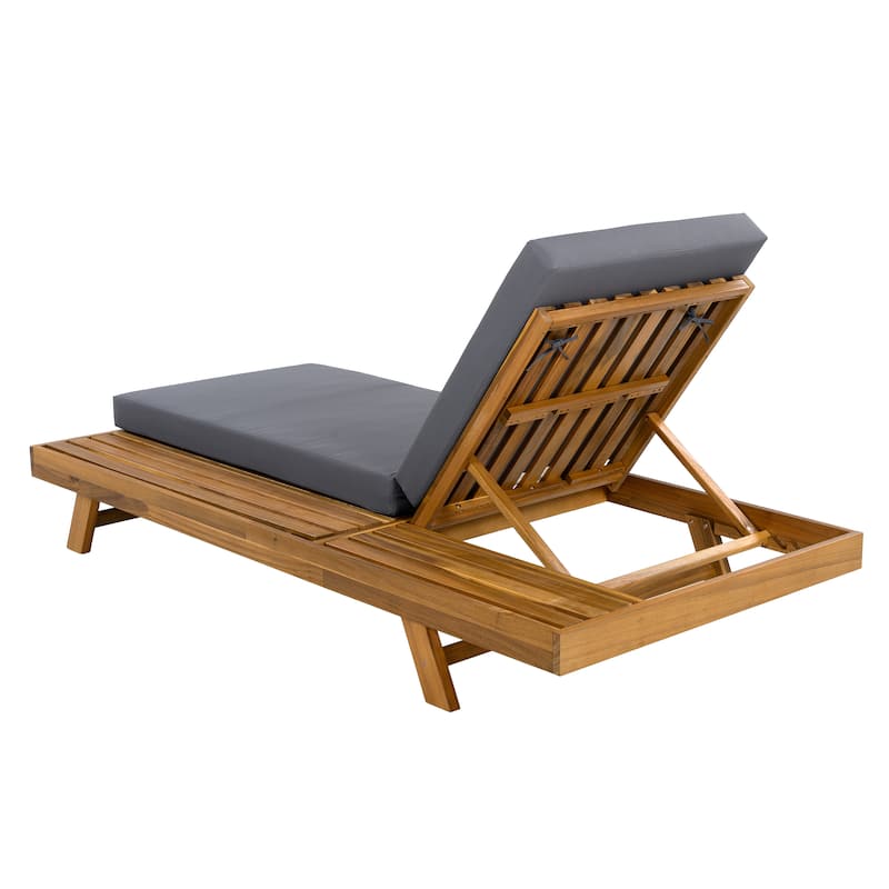 Christopher Knight Home- Frank Outdoor Acacia Wood Adjustable Chaise Lounge Set of 4