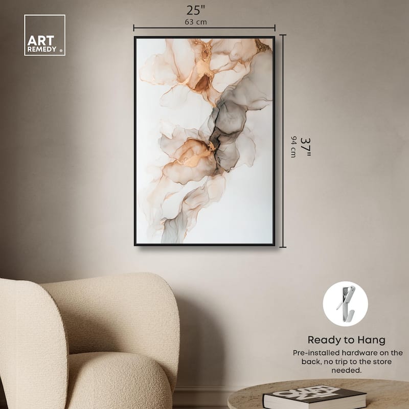 Smoky Gold Drift Canvas by Art Remedy