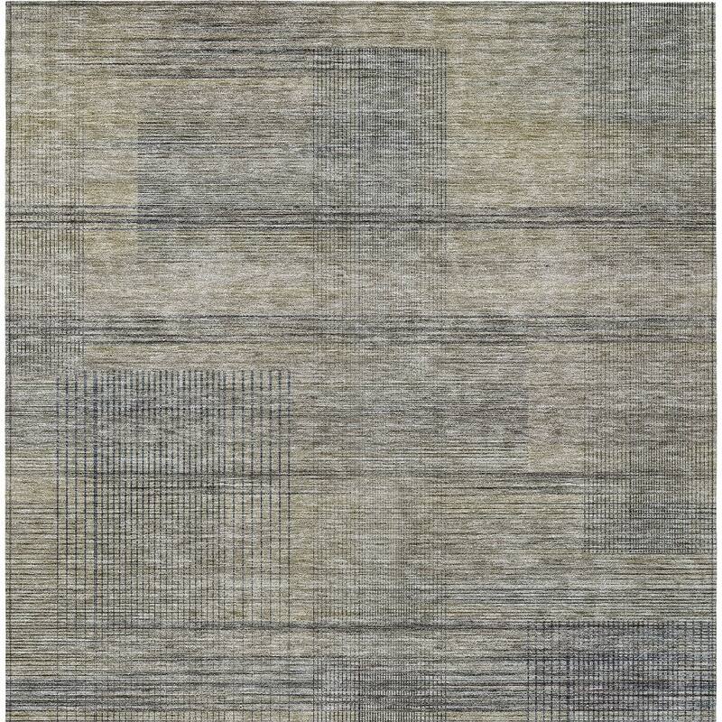 HomeRoots Striped Transitional Rectangle Outdoor Rug