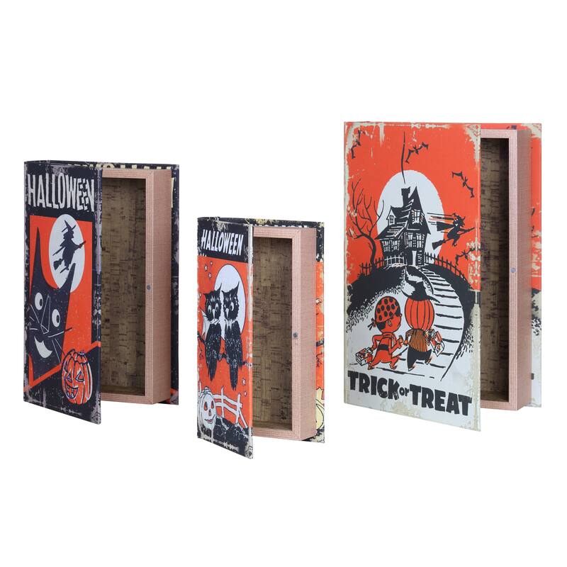 Set of 3 Retro Nested Storage Books